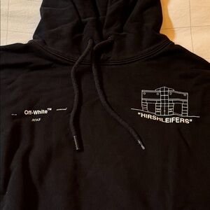 Off-white Hirshleifers 2018 “bedroom” black hoodie sweatshirt